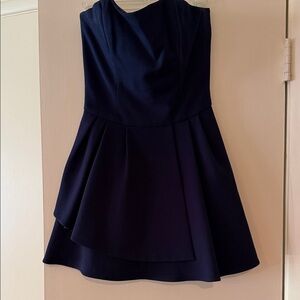 Strapless Navy Black Halo Cocktail Dress size 2